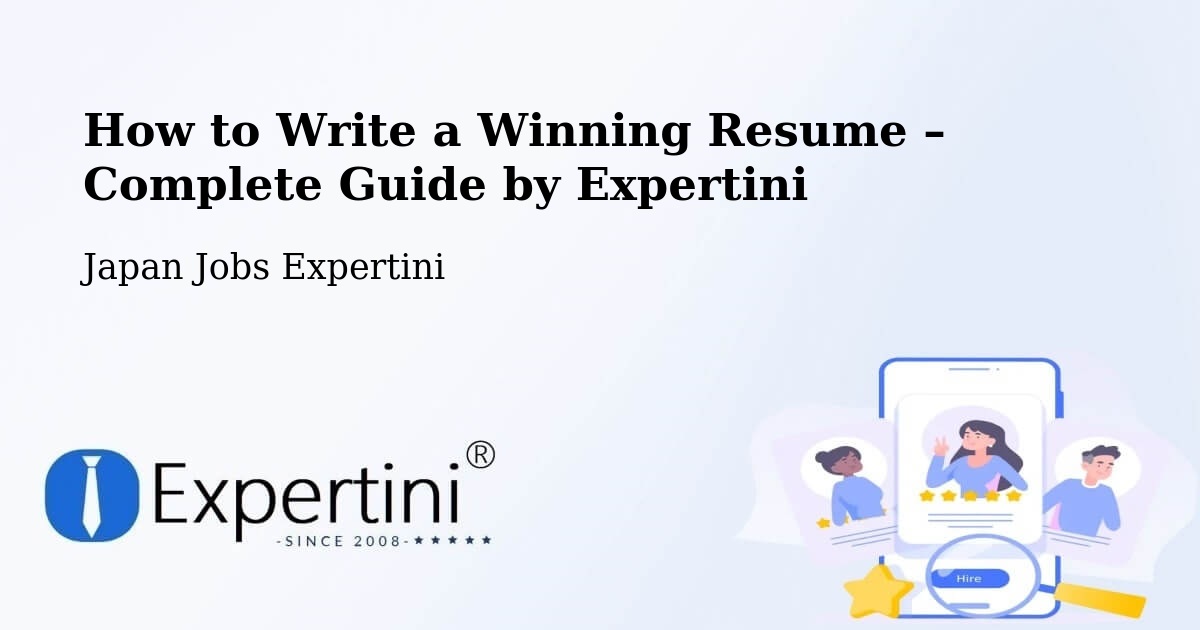 Resume Writing Guide for Job Seekers – Kure Shi - Kure Shi, Japan Jobs Expertini